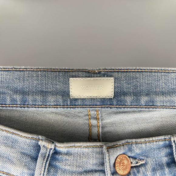 Mother Ankle Step Fray Rolling in the Bushes Distressed Jeans 25 - Picture 2 of 6